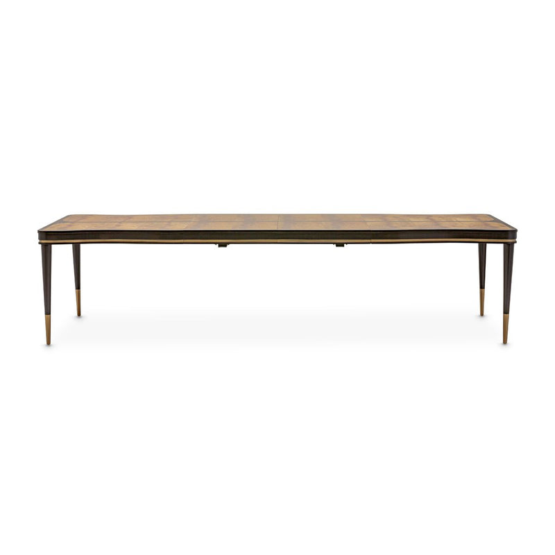 AICO Malibu Crest Rectangular Dining Table in Crotch Mahogany - Furniture Now (CA)