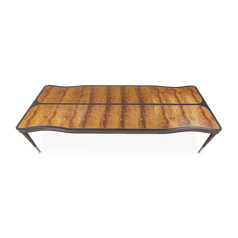 AICO Malibu Crest Rectangular Dining Table in Crotch Mahogany - Furniture Now (CA)