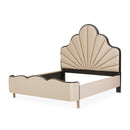 AICO Malibu Crest King Scalloped Panel Bed in Dark Espresso - Furniture Now (CA)