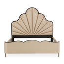 AICO Malibu Crest King Scalloped Panel Bed in Dark Espresso - Furniture Now (CA)