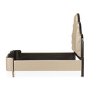 AICO Malibu Crest King Scalloped Panel Bed in Dark Espresso - Furniture Now (CA)