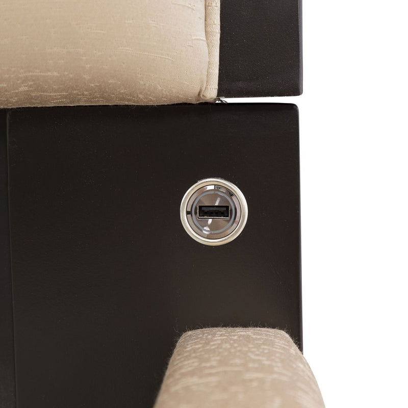 AICO Malibu Crest King Scalloped Panel Bed in Dark Espresso - Furniture Now (CA)