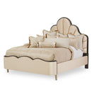 AICO Malibu Crest King Scalloped Panel Bed in Dark Espresso image