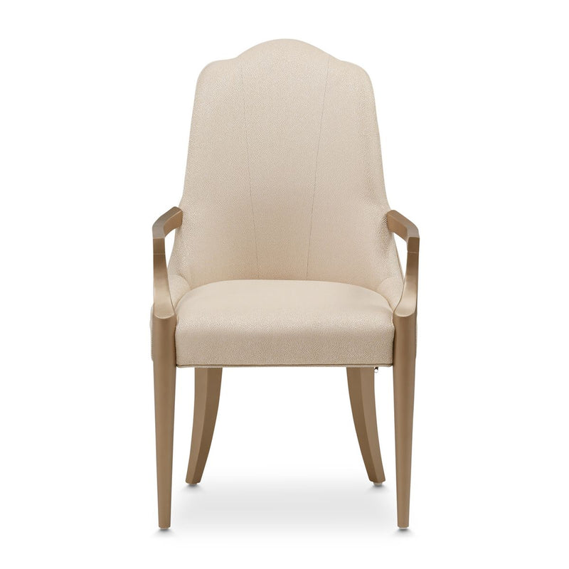 AICO Malibu Crest Arm Chair in Crotch Mahogany (Set of 2) - Furniture Now (CA)