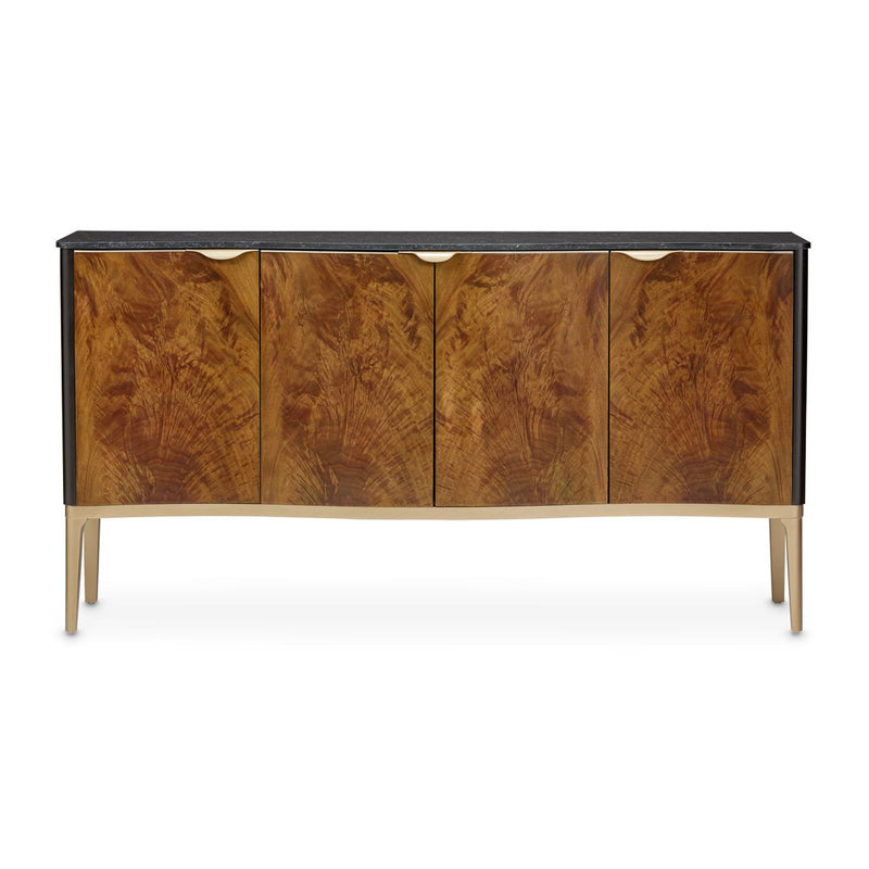 AICO Malibu Crest Sideboard in Crotch Mahogany - Furniture Now (CA)