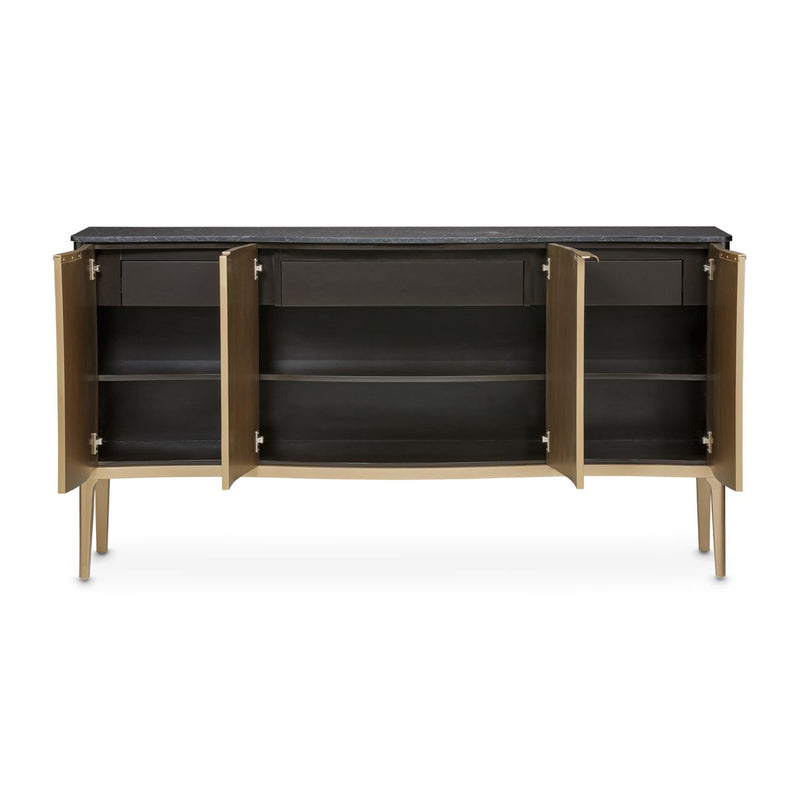 AICO Malibu Crest Sideboard in Crotch Mahogany - Furniture Now (CA)