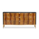 AICO Malibu Crest 9 Drawer Dresser in Crotch Mahogany - Furniture Now (CA)