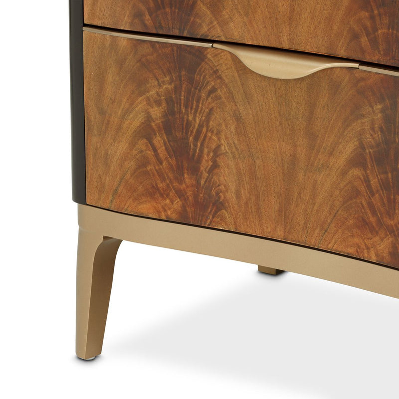 AICO Malibu Crest 9 Drawer Dresser in Crotch Mahogany - Furniture Now (CA)