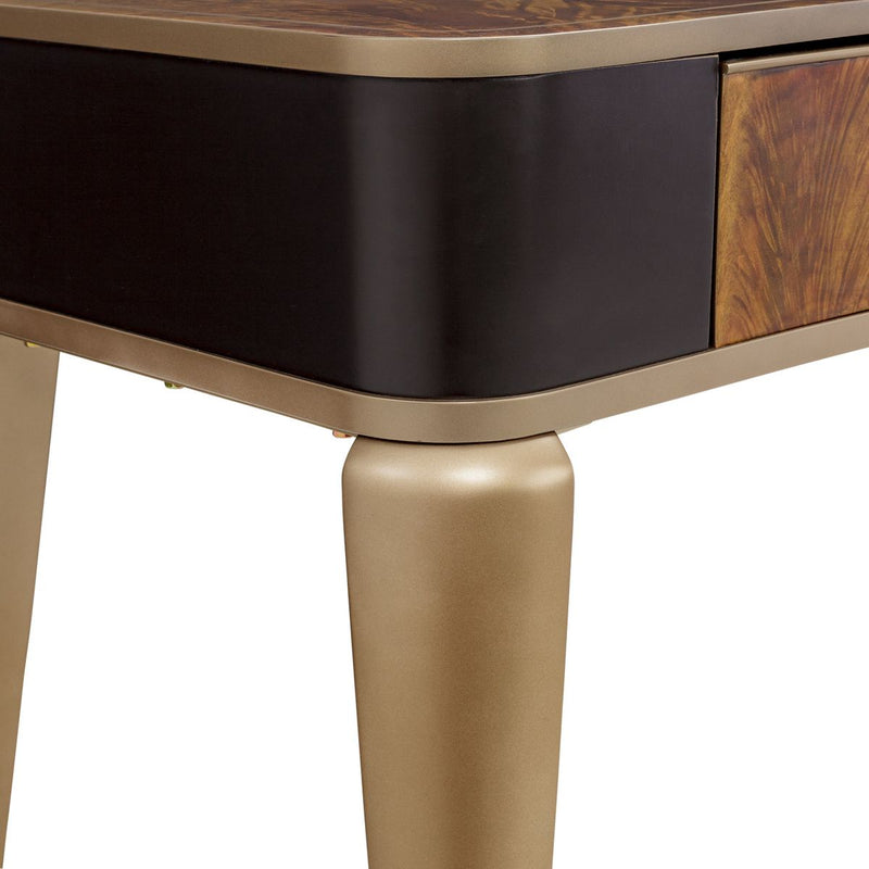 AICO Malibu Crest Vanity Desk in Crotch Mahogany - Furniture Now (CA)