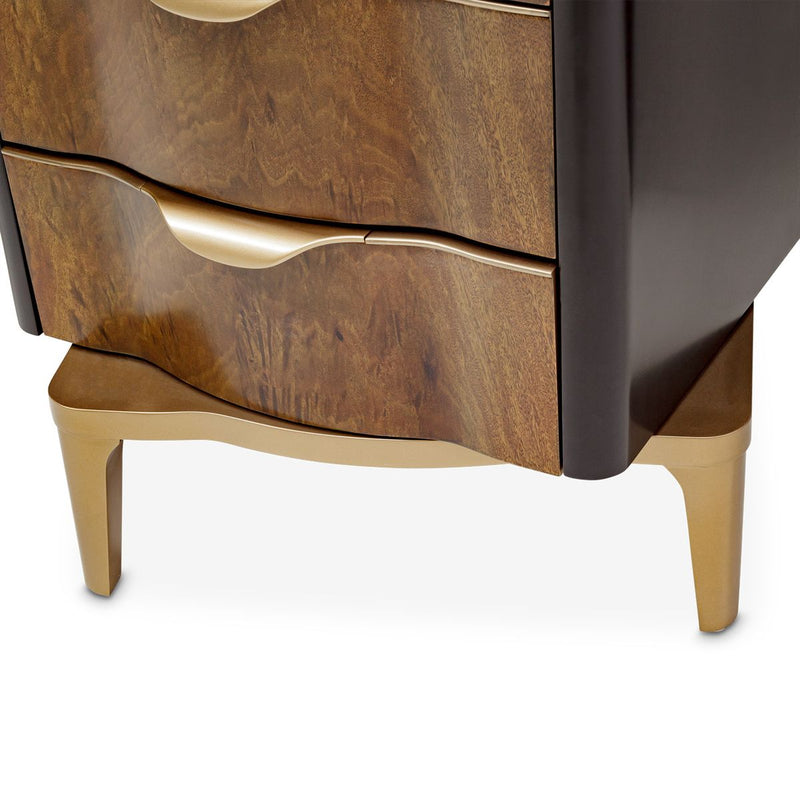 AICO Malibu Crest Swivel Lingerie Chest in Crotch Mahogany - Furniture Now (CA)