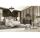 AICO Villa Cherie California King Channel Tufted Upholstered Bed in Hazelnut - Furniture Now (CA)