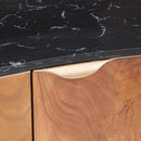 AICO Malibu Crest TV Console in Crotch Mahogany - Furniture Now (CA)