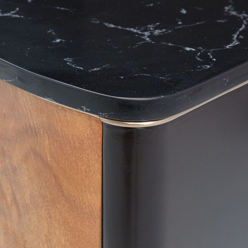 AICO Malibu Crest TV Console in Crotch Mahogany - Furniture Now (CA)