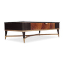AICO Malibu Crest Rectangular Cocktail Table in Crotch Mahogany - Furniture Now (CA)