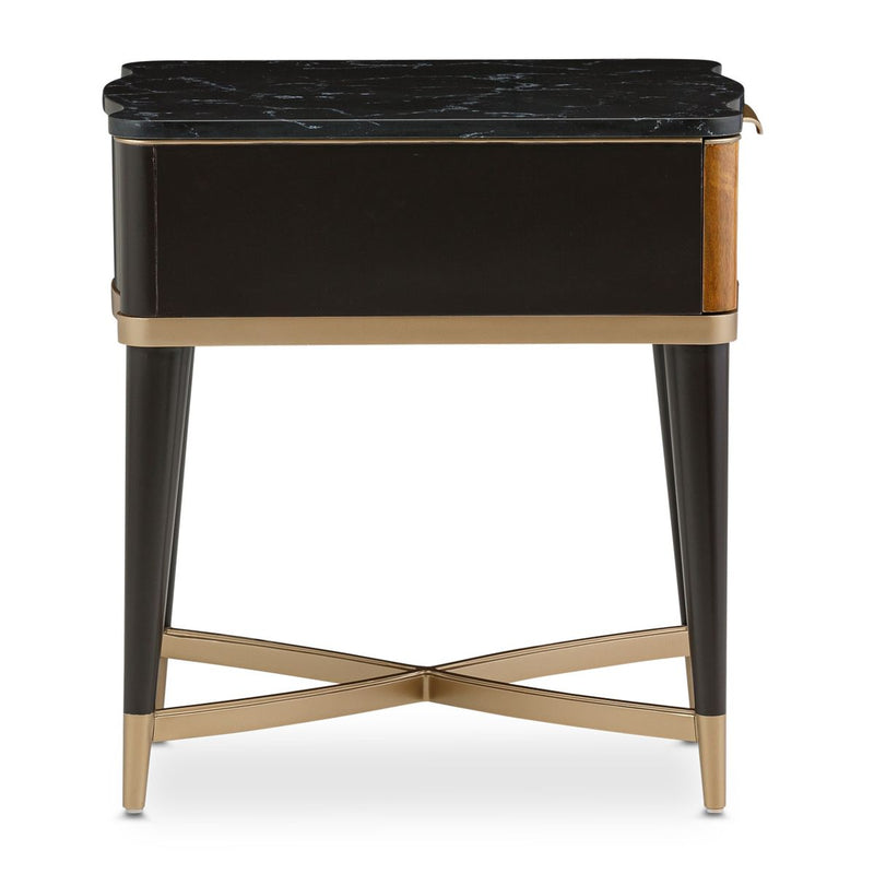 AICO Malibu Crest End Table in Crotch Mahogany - Furniture Now (CA)