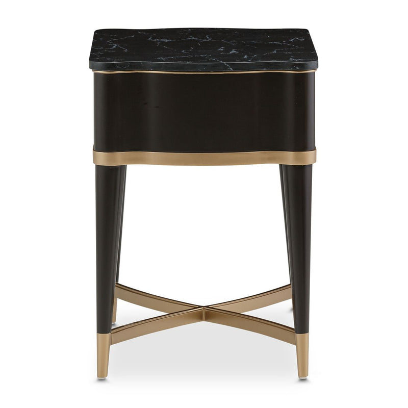 AICO Malibu Crest End Table in Crotch Mahogany - Furniture Now (CA)