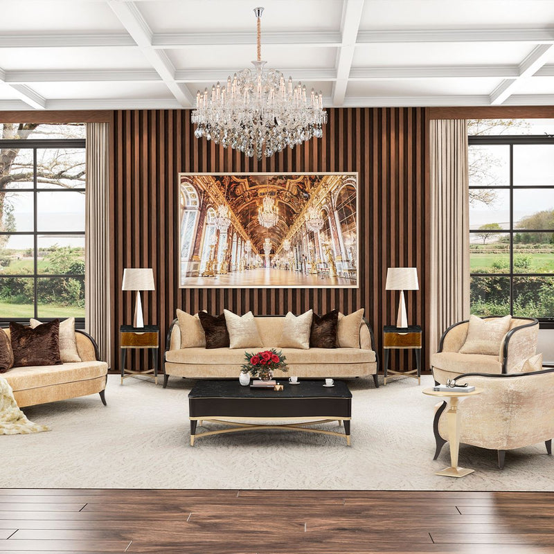 AICO Malibu Crest End Table in Crotch Mahogany - Furniture Now (CA)