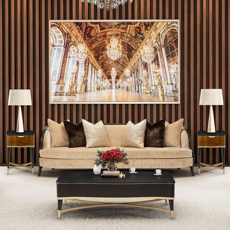 AICO Malibu Crest End Table in Crotch Mahogany - Furniture Now (CA)