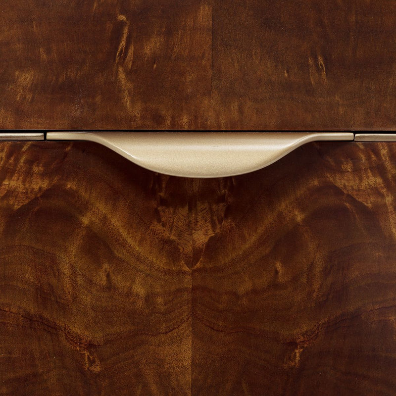 AICO Malibu Crest Display Cabinet in Crotch Mahogany - Furniture Now (CA)