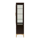 AICO Malibu Crest Display Cabinet in Crotch Mahogany - Furniture Now (CA)
