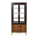 AICO Malibu Crest Display Cabinet in Crotch Mahogany - Furniture Now (CA)