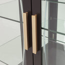 AICO Malibu Crest Display Cabinet in Crotch Mahogany - Furniture Now (CA)