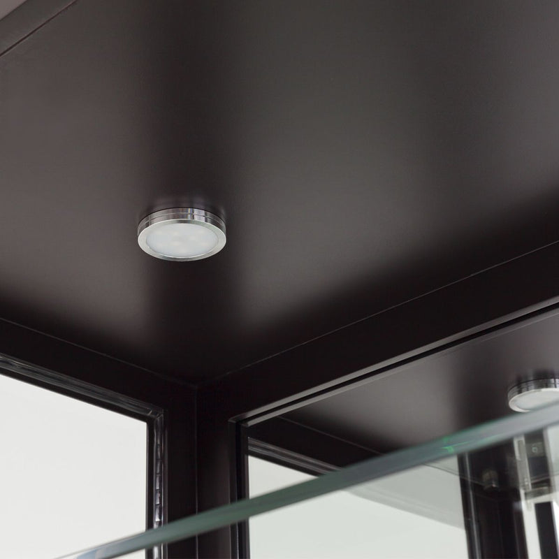 AICO Malibu Crest Display Cabinet in Crotch Mahogany - Furniture Now (CA)