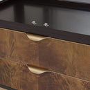 AICO Malibu Crest Display Cabinet in Crotch Mahogany - Furniture Now (CA)