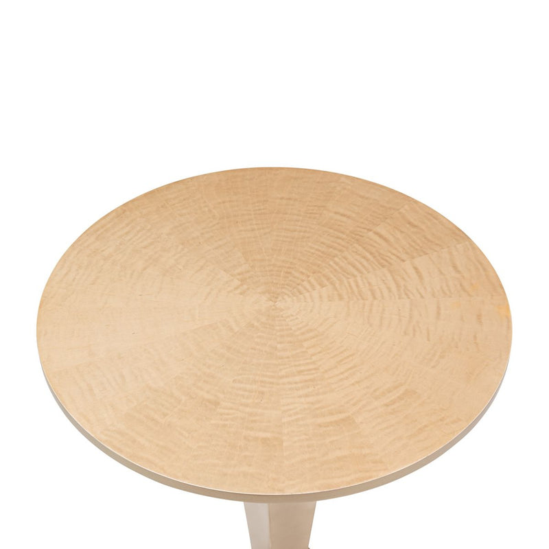 AICO Malibu Crest Round Pedestal Tea Table in Crotch Mahogany - Furniture Now (CA)