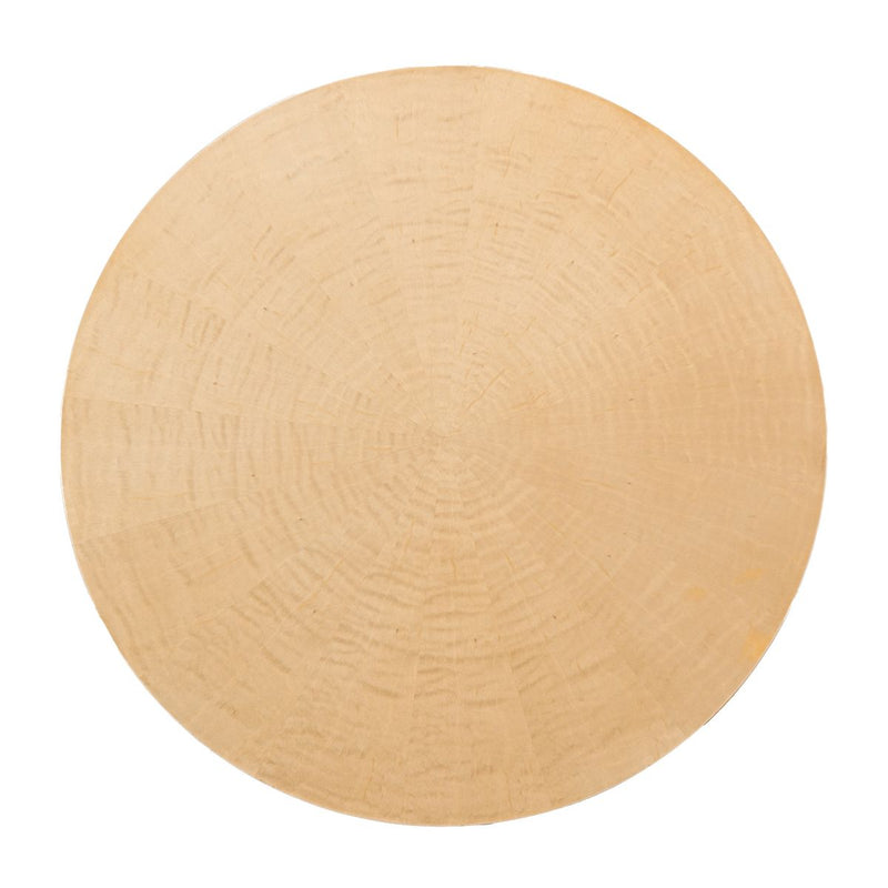 AICO Malibu Crest Round Pedestal Tea Table in Crotch Mahogany - Furniture Now (CA)