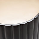 AICO Malibu Crest Round Chairside Table in Dark Espresso - Furniture Now (CA)