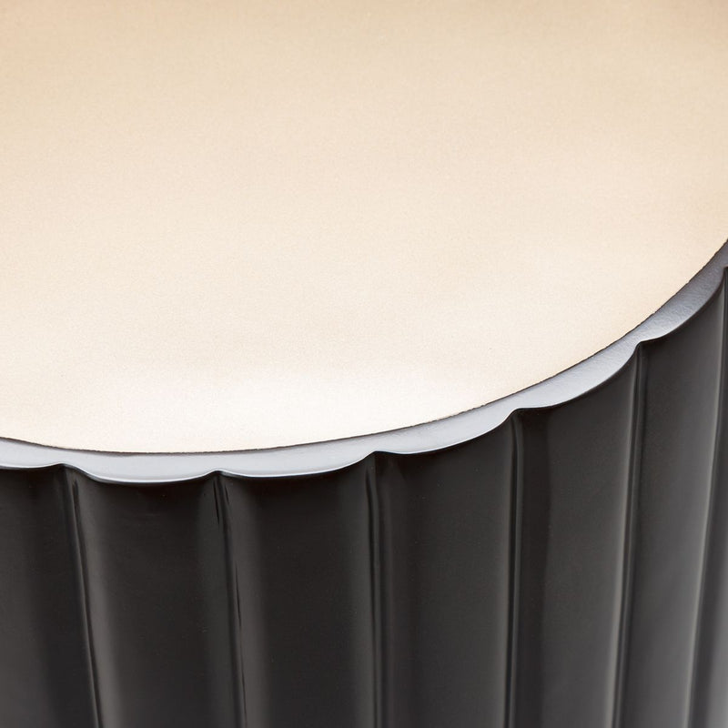 AICO Malibu Crest Round Chairside Table in Dark Espresso - Furniture Now (CA)