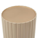 AICO Malibu Crest Round Chairside Table in Chardonnay - Furniture Now (CA)