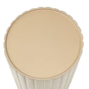 AICO Malibu Crest Round Chairside Table in Chardonnay - Furniture Now (CA)