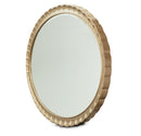 AICO Malibu Crest Oval Wall Mirror in Burnished Gold - Furniture Now (CA)