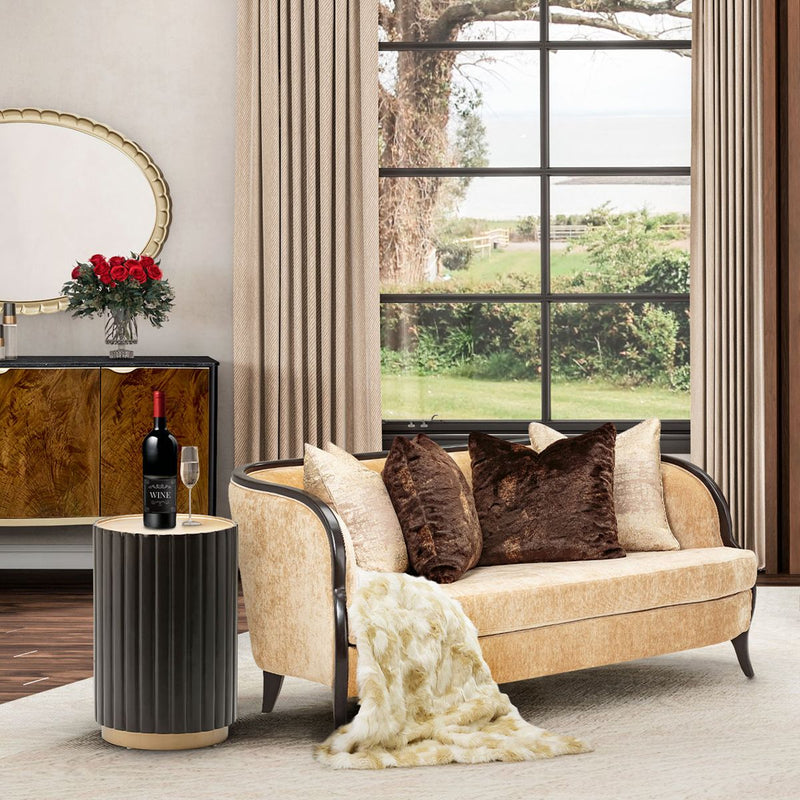 AICO Malibu Crest Loveseat in Dark Espresso - Furniture Now (CA)