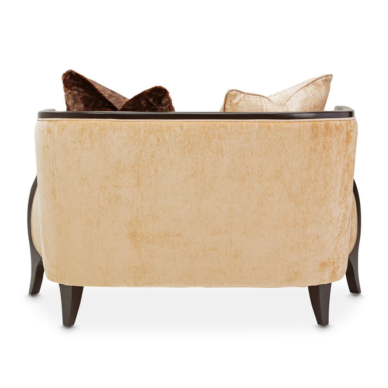 AICO Malibu Crest Chair & A Half in Dark Espresso - Furniture Now (CA)