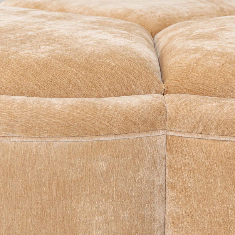 AICO Malibu Crest Clover Cocktail Ottoman in Dark Espresso - Furniture Now (CA)