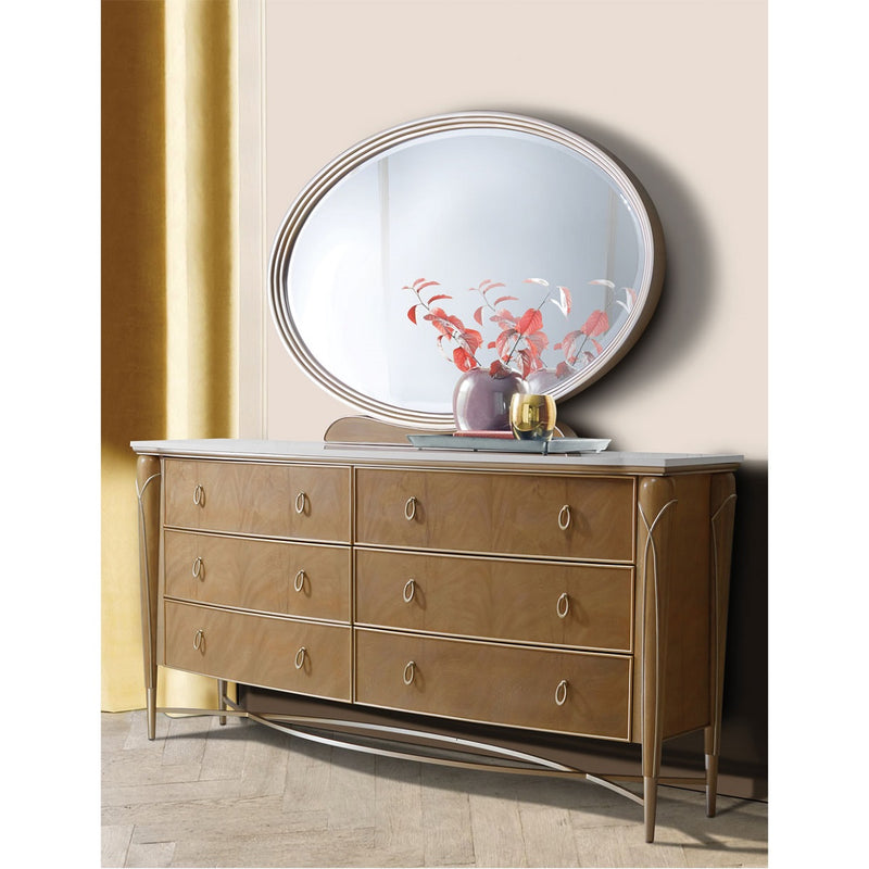 AICO Villa Cherie Mirror in Caramel - Furniture Now (CA)