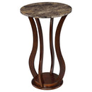 Elton Round Marble Top Accent Table Brown - Furniture Now (CA)