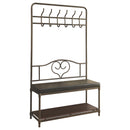 Kiefer Coat Rack with 12 Hooks Black - Furniture Now (CA)