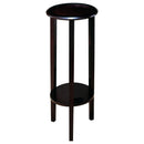 Kirk Round Accent Table with Bottom Shelf Espresso - Furniture Now (CA)