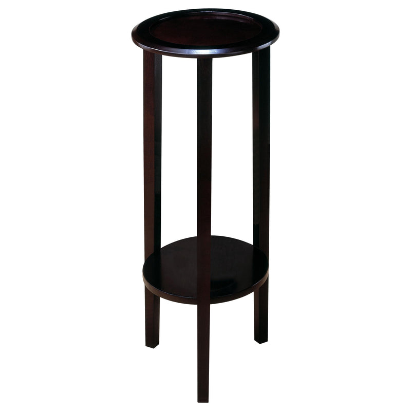 Kirk Round Accent Table with Bottom Shelf Espresso - Furniture Now (CA)