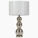 Mineta Drum Shade Table Lamp White and Antique Silver - Furniture Now (CA)