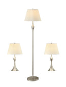 Griffin 3-piece Slender Lamp Set Brushed Nickel - Furniture Now (CA)