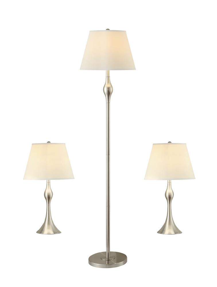 Griffin 3-piece Slender Lamp Set Brushed Nickel - Furniture Now (CA)