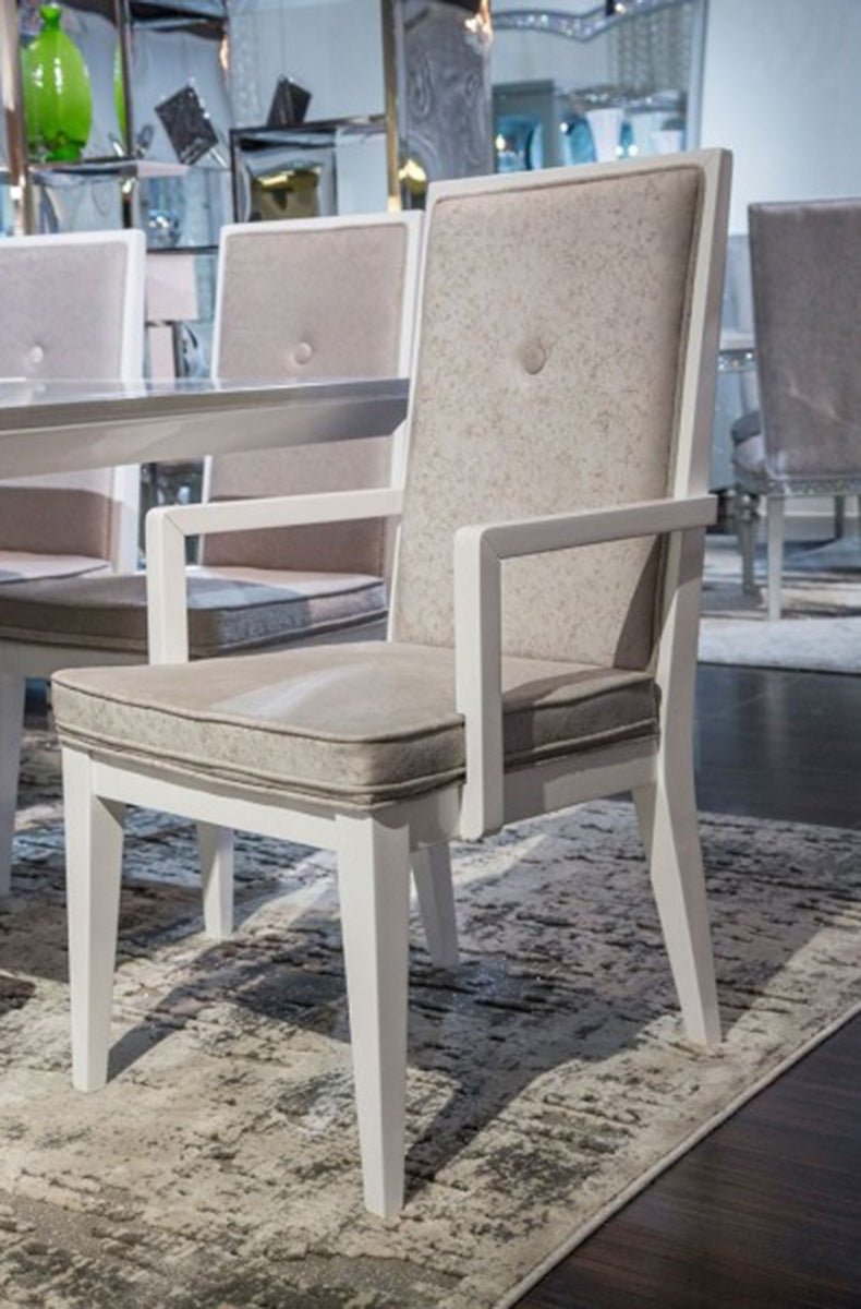 Aico Furniture Horizons Arm Chair in Cloud White (Set of 2) - Furniture Now (CA)
