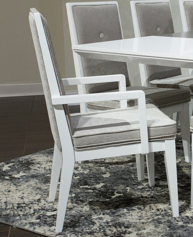Aico Furniture Horizons Arm Chair in Cloud White (Set of 2) - Furniture Now (CA)