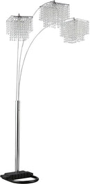 Miriam Crystal Drop Shade Floor Lamp Chrome - Furniture Now (CA)