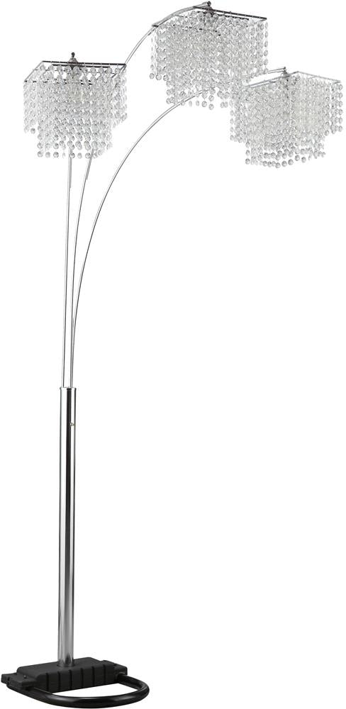 Miriam Crystal Drop Shade Floor Lamp Chrome - Furniture Now (CA)